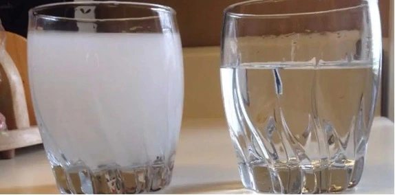 Murky and clean water compared
