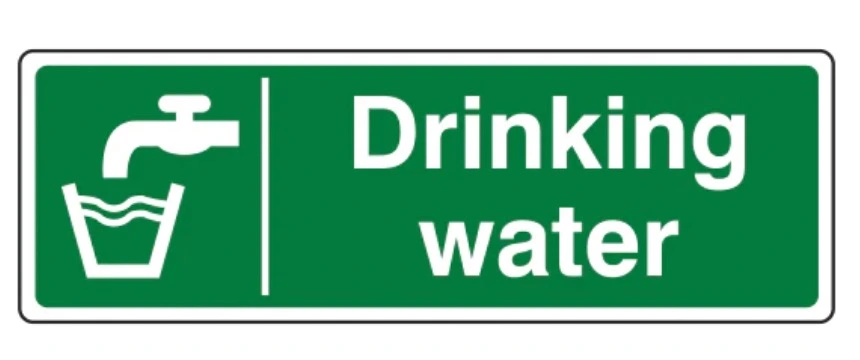 Safe to drink - drinking water sign