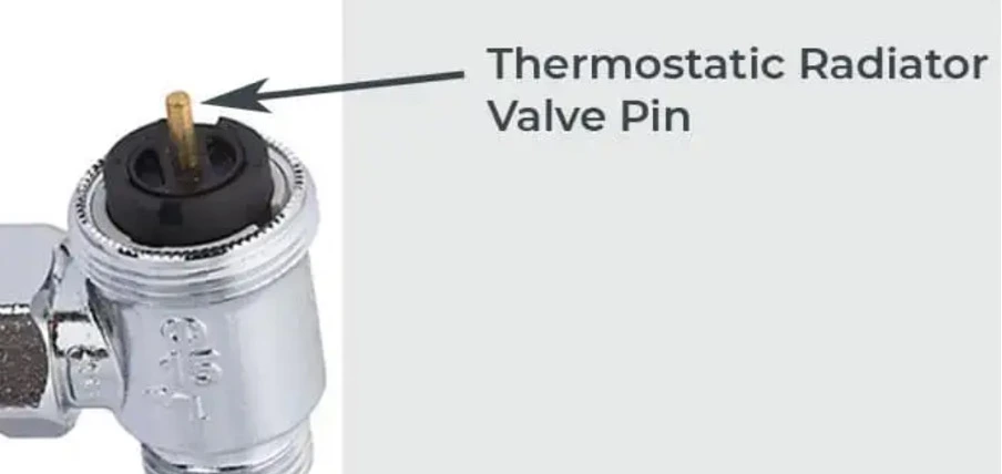 Thermostatic radiator valve pin